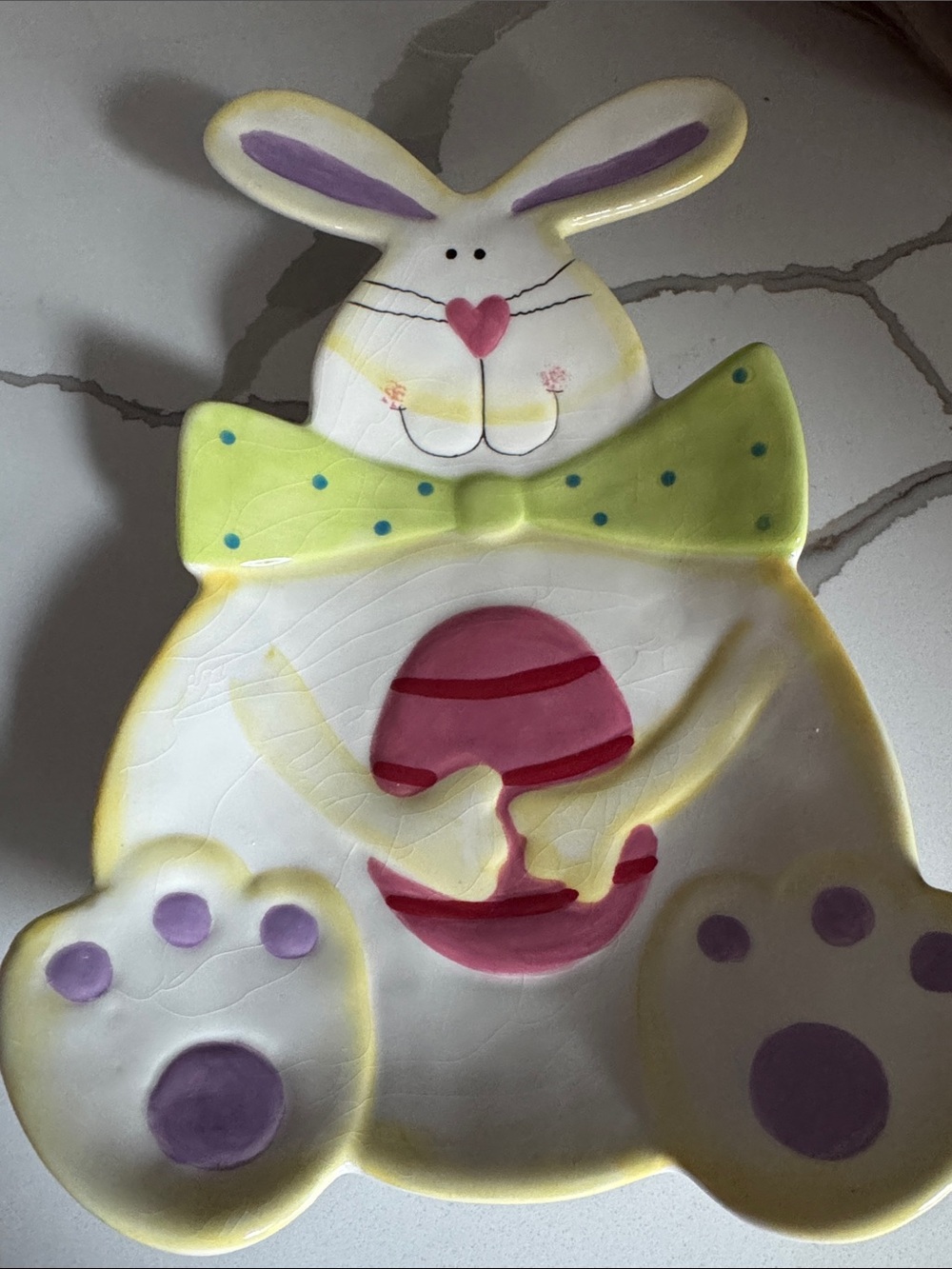 Bunny Easter Serving Candy Platter